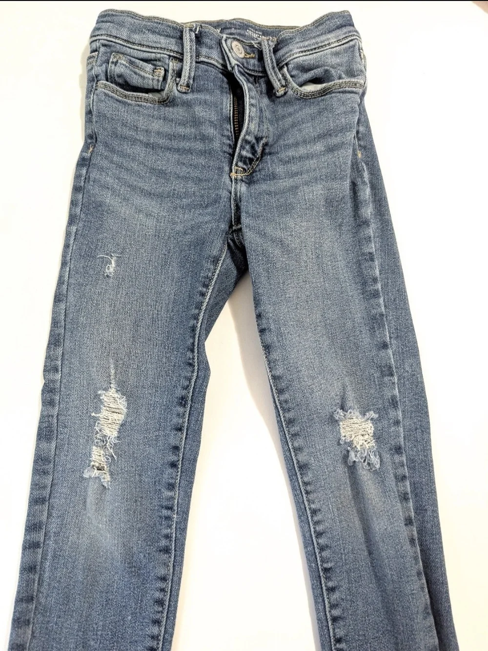 High-Waisted Rockstar 360° Stretch Ripped Jeggings for Girls